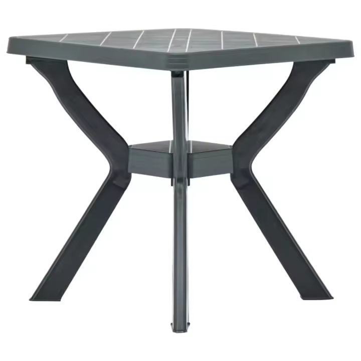 Mesa bistro de plástico verde 70x70x72 cm - 1