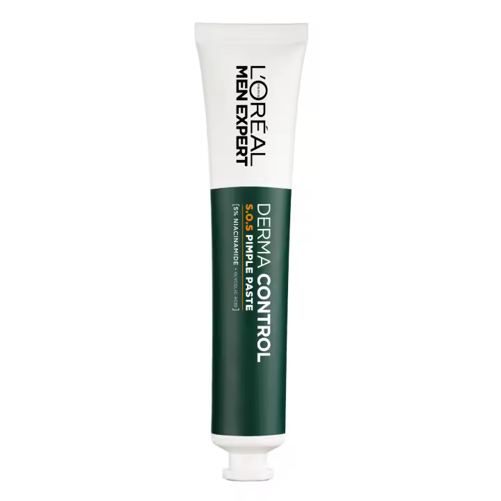 L'ORÉAL Paris Men Expert Derma Control S.O.S Pimple Paste Solución Anti-impefecciones con Niacinamida y Ácido Glicólico - 1