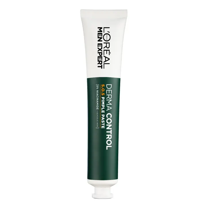 L'ORÉAL Paris Men Expert Derma Control S.O.S Pimple Paste Solución Anti-impefecciones con Niacinamida y Ácido Glicólico - 1