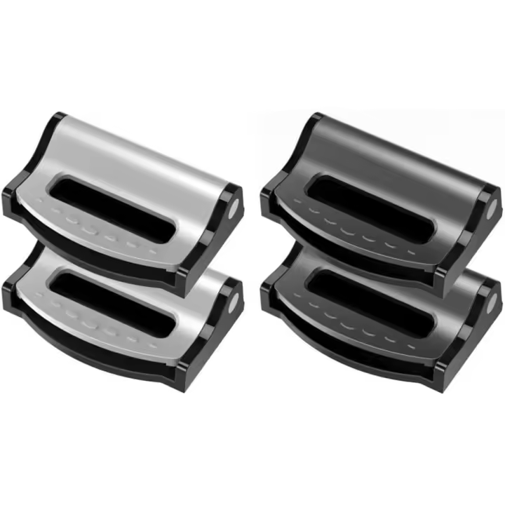 4PCS Ajustador del Cinturón De Seguridad del Automóvil, Pinza Cinturon Seguridad Coche, Hebilla Cinturon Seguridad Coche, Clip del Ajustador del Cinturón De Seguridad, Antideslizante, Ajustable - 1