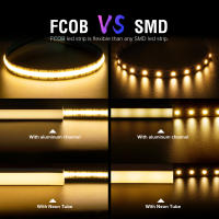 Tira De Luz LED COB Flexible 2Pin 3Pin 12V 24V 1m 2m 3m 4m 5m CCT Calor Blanco Natural Blanco Dimmable Lámpara Bandeja 3000K 4000K 6500K Para El Dormitorio - details 10