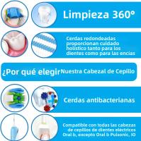 Cabezales De Repuesto Para Broca Compatible Con Braun Oral B Cepillo De Dientes Eléctrico - Cabeza De Dientes De Floss Para Oral B pro 1000 (12 Piezas) Para Adultos - details 5