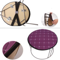 Cojín Redondo Para Silla De Casa Cocina Oficina Almohadilla De Asiento Diametro 30cm Antideslizante Moderno Y Removible Para Adultos - details 3