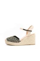 Lyla Wang alpargatas cuñas altas de espartos con plataforma mujer diseño trenzado - details 16