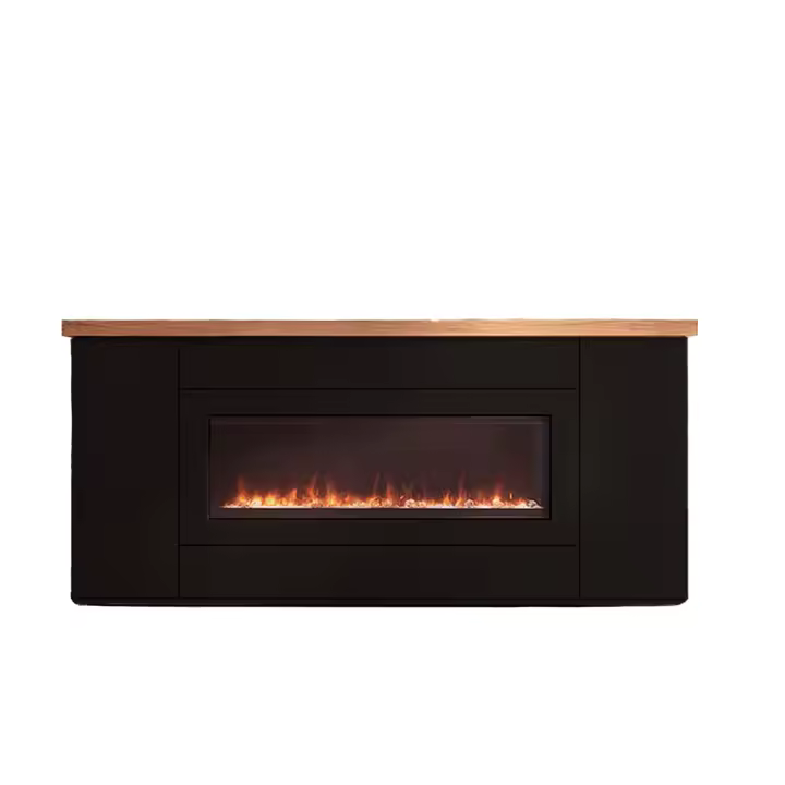 Mueble Sened Desio 108 Sophisticado Mueble De Madera Con Chimenea Electrica Integrada 1500W Mando a Distancia Diseno Elegante Fabricado a Mano - 1
