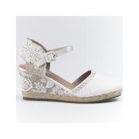 KTEY 523 ROSE Sandalias plataforma mujer 32570 24V VALENCIA CUÑA YUTE MACRAME BLANCO - details 3