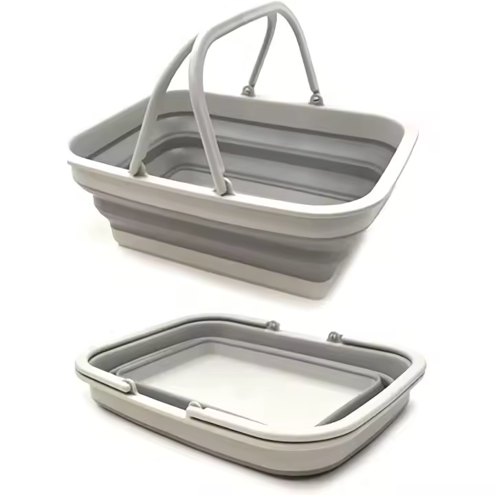 Cesta de picnics portáthil para Exterior-Bolsa de compresas plegable -Caja de almacenamiento que ahorra Espacio - 1