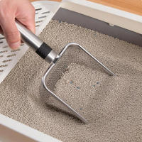 Escobilla De Arena Para Gatos De Acero Inoxidable - Duradera Fácil De Limpia Con Mango Ergonómico Resistente Al Rusticidad Ideal Para La Eliminación Rápida Del Desperdicio - details 1