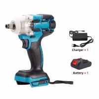 Llave De Impacto Eléctrica Multifuncional Sin Cable Herramienta Europea Sin Escobillas Con Taladro De Mano Y Batería Para Bricolaje En Casa - details 2