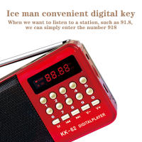 BIT Altavoz Medio Portátil Con Radio FM Digital MP3 Player Soporta Tarjeta TF USB Con Pantalla LED Occkic Multifuncional - details 6