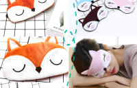 Cojín De Cuello En Forma De Zorro Lindo Y Cómodo De Algodón Suave Con Mascarilla Para Ojos Decorativo De Animal Estilo Wagon - details 1