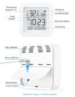 Sensor De Temperatura Y Humedad WIFI Tuya Para Hogar Inteligente Compatibilidad Con Alexa Y Google Assistant Medidor De Temperatura Y Humedad Preciso Rango 0℃~60℃ Y 0% RH~99% RH - details 2