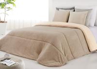 Edredón sherpa extra grueso de 460gr/m2(sedalina 250g+fibra hueca 120g+sherpa 190g) para cama de matrimonio. Tejido suave y cálido, exterior de sedalina efecto aterciopelado, interior borreguito. - details 1