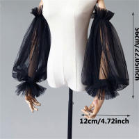 Guantes De Boda Elegantes Para Novia Tules Suaves Borde Volado Blanco Largos Para Damas De Honor Mujer Pageant Prom Cuff - details 5