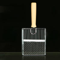 Shovel Para Basura De Gato De Acero Inoxidable Con Mango De Madera Fácil De Lavarse Y Resistente Al Rusticidad Herramienta De Limpieza Del Lodo Para Gatos - details 7