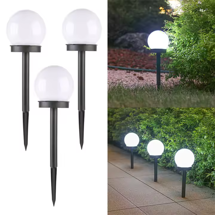 3PCS Luz Solar LED Para Exterior Impermeable Bombilla Blanca Para Jardín Calle Yate Parque Camping Iluminación De Verano - 1