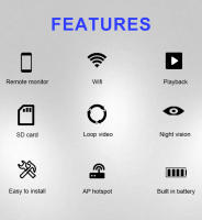 Cámara Wifi Mini WK10 HD Con Grabación De Voz Micro Y Visión Nocturna Infrarroja DV Camcorder 1080P IPC Sin Memoria Integrada - details 1