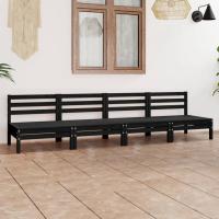 vidaXL Juego de muebles de jardín 4 pzs madera maciza pino en color Marrón miel/Marrón/Blanco y más | almacenamiento funcional diseño moderno para baño dormitorio sala - details 3