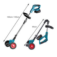 Cortacésped eléctrico de mano, recortador de hierba inalámbrico de 21V y 1300mAh, longitud ajustable, herramientas de jardín para batería Makita de 21V.Con dos baterías,Barra telescópica ajustable - details 2