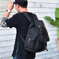 Mochila DIDABEAR De Lona Para Hombres Gran Capacidad Mochila Casual Para Escuela Viaje Con Manijas Suaves Y Cierre De Cadena - details 2