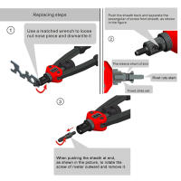 Herramienta De Ganchillo Aideepen Intercambiable Mandril Inserto Tornillo Rivet Herramienta De Perforación Y Ganchillo M3-M12 Parte De Repuesto - details 10