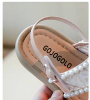 Sandalias De Verano Para Niñas Princesa Con Perlas Antideslizantes Tobilleras Casuales Estilo Versátil Planas Para Playa - details 3