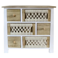 CAPRILO REGALOS & DECORACIÓN Mueble Cajonero Moderno Decorativo de Madera con 6 Cajones "Estilo Bohemio". Muebles Auxiliares. Regalos Originales. Decoración Hogar. 56 x 27 x 60 cm. - details 0