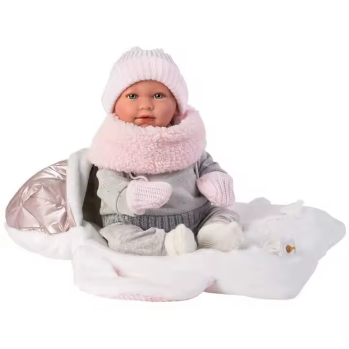 Muñeca Bebé Mimi Llorona Capazo Portabebé Llorens - 1
