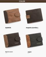 Cartera Corta Para Hombre De Cuero PU De Alta Calidad Porta Tarjetas Y Fotos Pequeña Monedero 3-Plegable Estilo Slim - details 25
