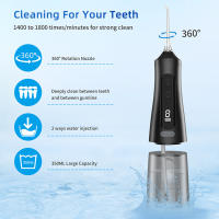 LISM Ortoirrigador USB Recargable Jet De Agua Dental Portátil Limpieza De Dientes Impermeable Con Tanque De Agua De 310ML Para Adultos - details 1