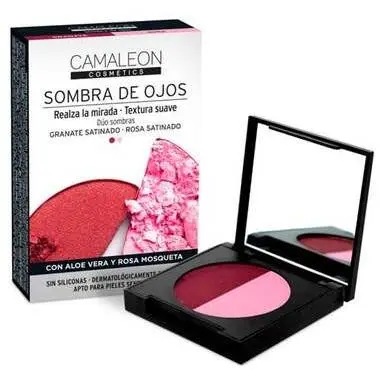 Camaleon Cosmetics Sombra De Ojos Granate + Rosado 2_3G - 1
