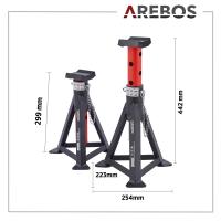 AREBOS Gato hidráulico 3T con pedal, 2 Caballetes, Capacidad de carga de 3 toneladas, Gato hidráulico para taller y aficiones - details 10