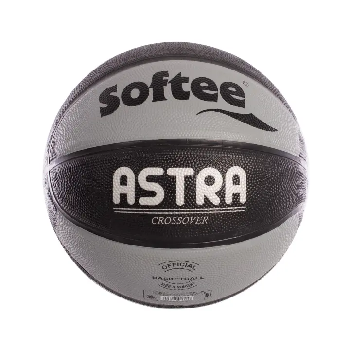 balón baloncesto nylon softee astra color negro/plata tamaño 7 - 1