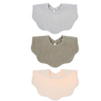3pcs Bibs De Algodón Para Bebé Colores Sólidos Bandana De Ensalada Para Niños Y Niñas Toallas Para Lactancia Y Saliva - details 6