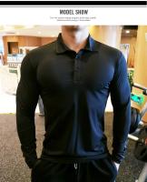 Camiseta De Compresión Para Hombre Manga Larga Ropa Deportiva Para Gimnasio Correr Fitness Senderismo Antirrash Sudadera Talla Grande - details 2