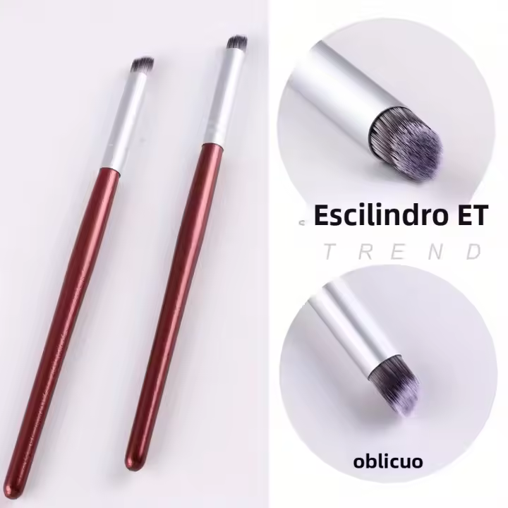 Kit Profesional De 3pcs Pincel De Uñas Ombre En Rotulador Para Dibujar Y Pintar Gradientes Con Cabeza Redonda Oblicua Herramienta De Manicura Con Gel - 1