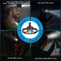 Lámpara Frontal LED Super Brillante T6 Recargable Con Batería 18650 Para Pesca Caza Camping Impermeable Luz De Corbata Exterior - details 5