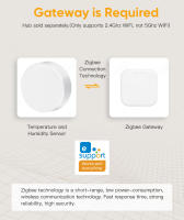 Sensor De Temperatura Y Humedad ZigBee Para Interior Con Aplicación eWeLink Compatible Con SmartThings Zigbee2MQTT Google Home Y Alexa Alice - details 1