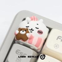 Keycap Anime Lindo Chikawa Hachiware Personalizado De Resina Kawaii Dibujos Animados Para Teclado MX Switch Creativo - details 0