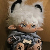 Muñeco De Peluche Grande 20cm Con Orejas Largas Y Cola Grande Pelaje Gris Y Blanco Muñeco De Peluche Para Regalo Perfecto Para Niños Y Adultos - details 29