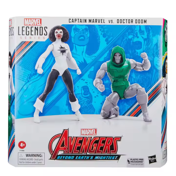 Figura Captain Marvel vs Doctor Doom Beyond Earths Mightiest Los Vegadores Avengers Marvel 15cmFigura  Coleccionable - Idea de Regalo- Mercancia Oficial - Juguetes para Niños y Adultos - Movies Fans - Muñeco para Coleccionistas y Exposición - 1