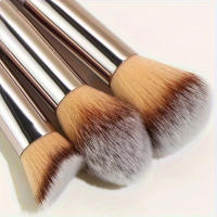 Juego De Pinceles De Maquillaje Para Mujer Champán Fundación Polvo Rubor Sombra Kabuki Herramientas De Belleza Set Completo - details 1