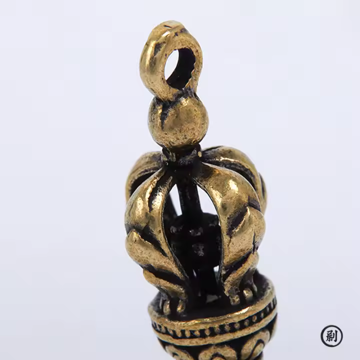 Campana De Bronce Tíbetana De Caza De Muñeco Artesanal De Latón Creativa Campana De Viento Manual Para Decoración Del Hogar - 1