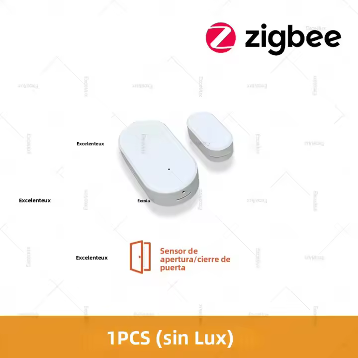Sensor De Puerta Y Ventana Zigbee 2 En 1 Con Sensor De Luz Y Vibración Seguridad Doméstica Alarme Detector De Puerta Compatible Con Home Assistant Z2M - 1