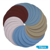 15pcs Disco De Arena De 125mm Pulido Con Lazo De Ganchillo Sandpaper Redonda Para Automóviles Grados 1000 2000 3000 4000 5000 - details 0