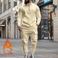 Conjunto Deportivo Casual Para Hombres Verano Otoño Invierno Con Cierre De Cremallera Y Veludo Tejido De Poliéster Talla S a XXXL - details 179