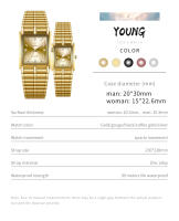Reloj De Pulsera De Lujo En Oro Y Acero Inoxidable Para Hombres Y Mujeres Reloj De Cuarzo Resistente Al Choque Y Al Agua L1018 - details 4