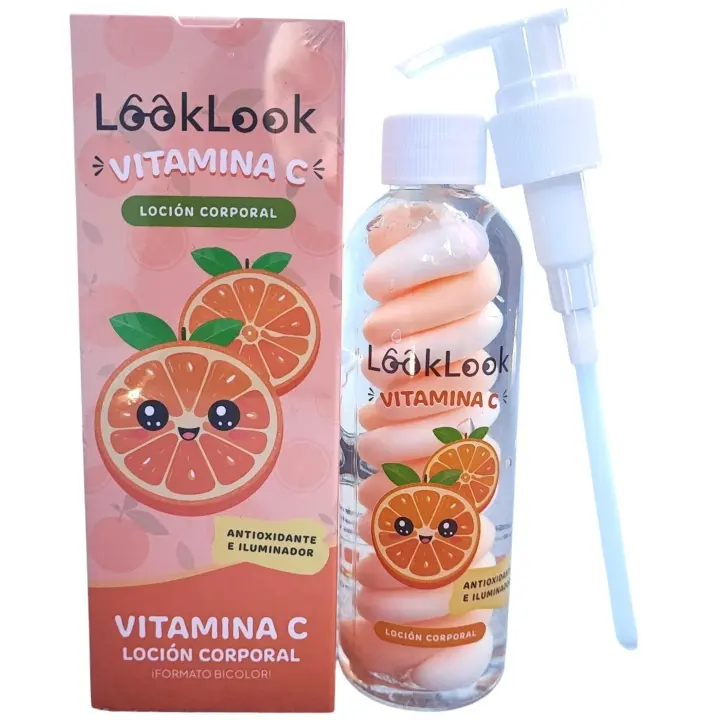 Loción corporal crema hidratante de Naranja Antioxidante, iluminador y Vitamina C Look Look - 1