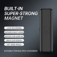 Cámara Mini con Audio, 1080P FHD, 100° Ángulo Amplio, 128GB de Memoria Interna, 4H de Video, 720M de Audio, Batería Recargable de Litio de 450mAh, Rotación de 90°, Soporta hasta 128GB de SD, Uso Dual de Batería/USB, Negro - details 2