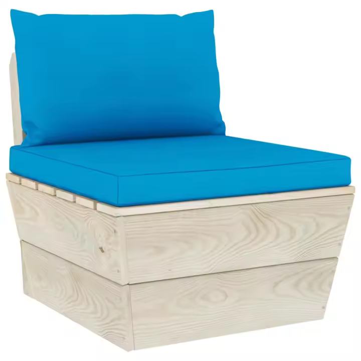 vidaXL Cojines para palets 2 unidades tela Oxford azul claro - 1